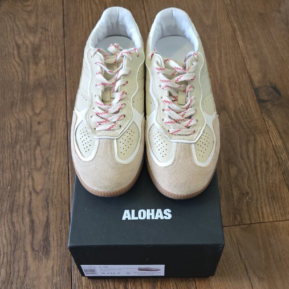 ALOHAS Sneakers Tb.490 Rife Grain Cream Leather Sneakers